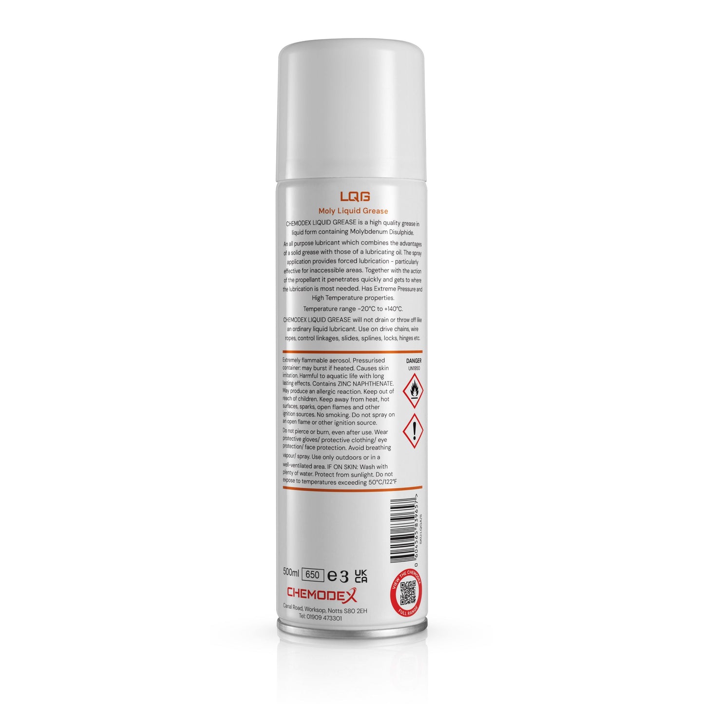 Chemodex LQG Moly Liquid Grease 500ml Aerosol