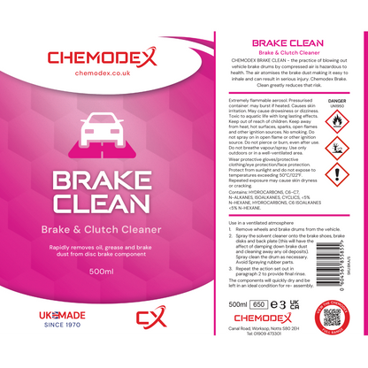 Chemodex Brake Clean- Brake and Clutch Cleaner Aerosol Solvent Spray Degreaser