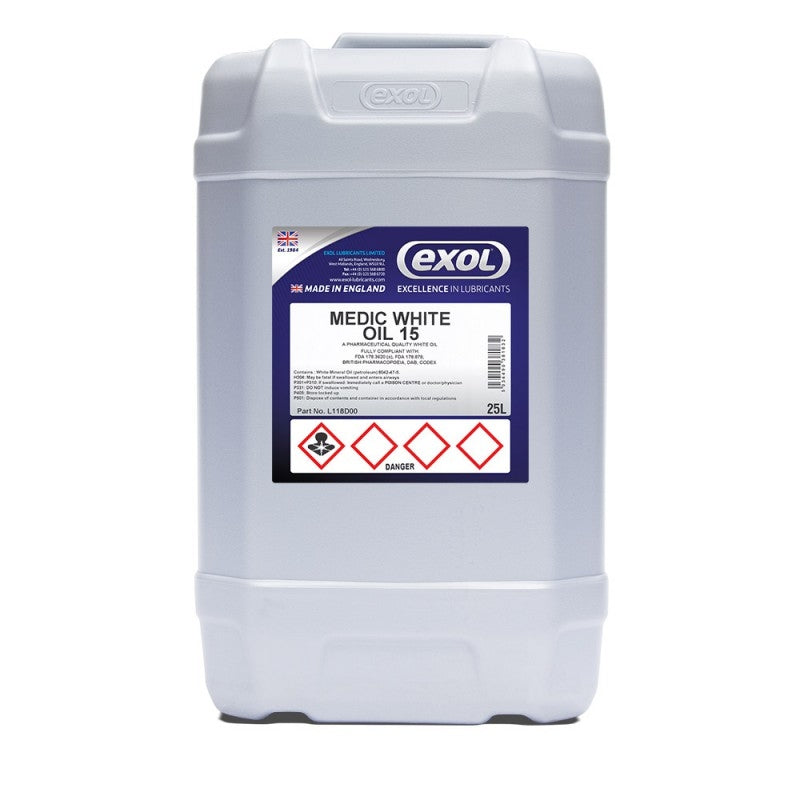 EXOL Medic White Oil 15 (L118) - 25 Litres