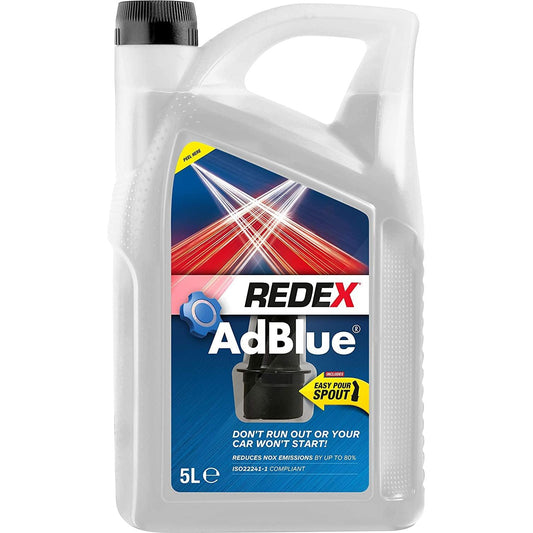 Redex Adblue with Easy Pour Spout, Suitable for All Makes and Models, ISO22241 Compliant, 5 Litres