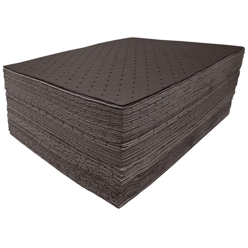 One Stop For Safety Grey Soak Up Mats - General Maintenance - 100/box.