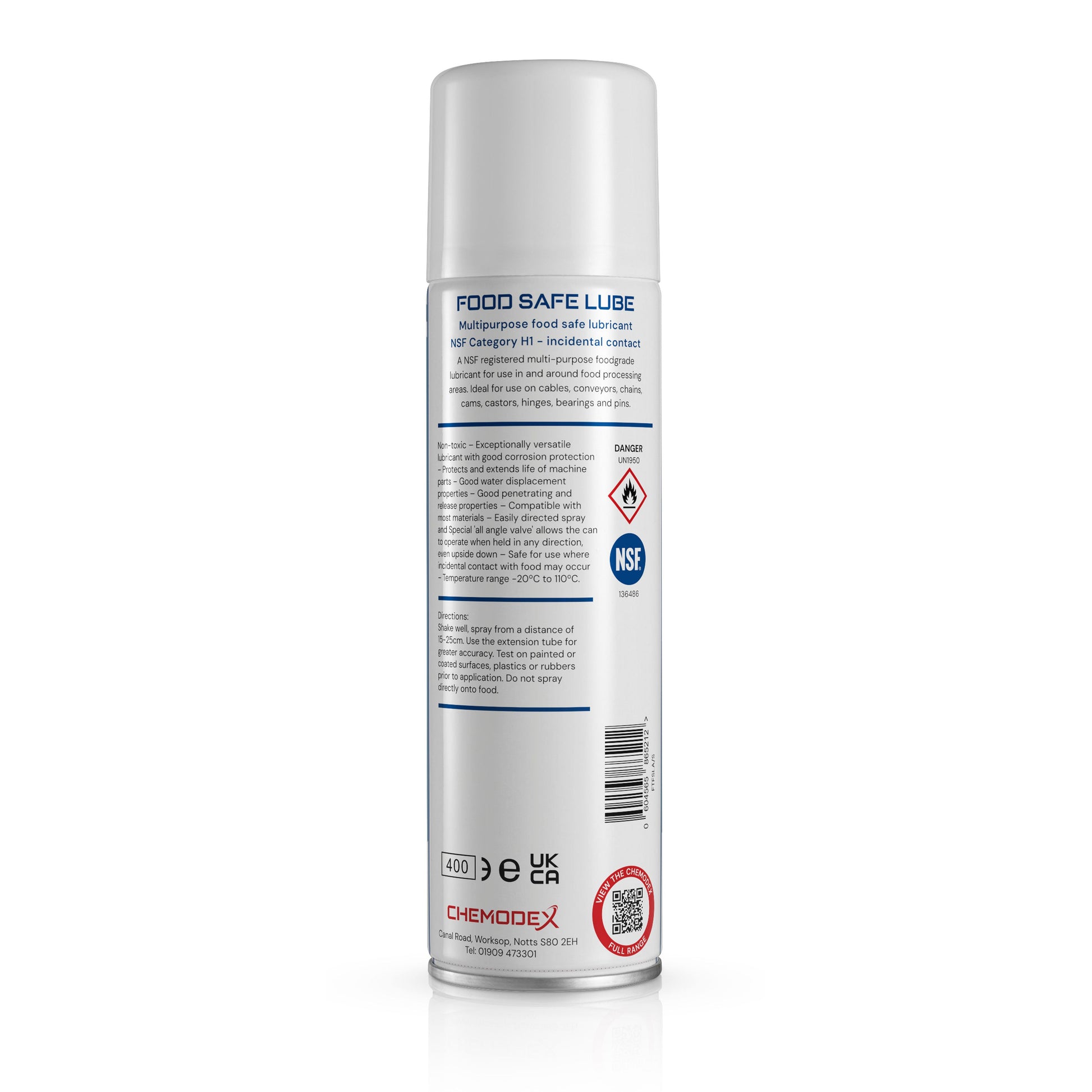 Chemodex FOODTEX Food Safe Lube 500ml Aerosol